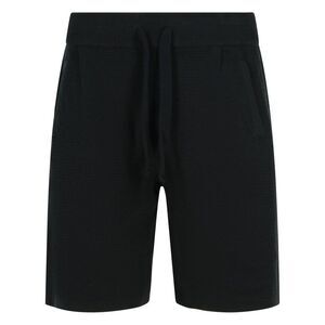 Laneus Black Cotton Bermuda Shorts Men